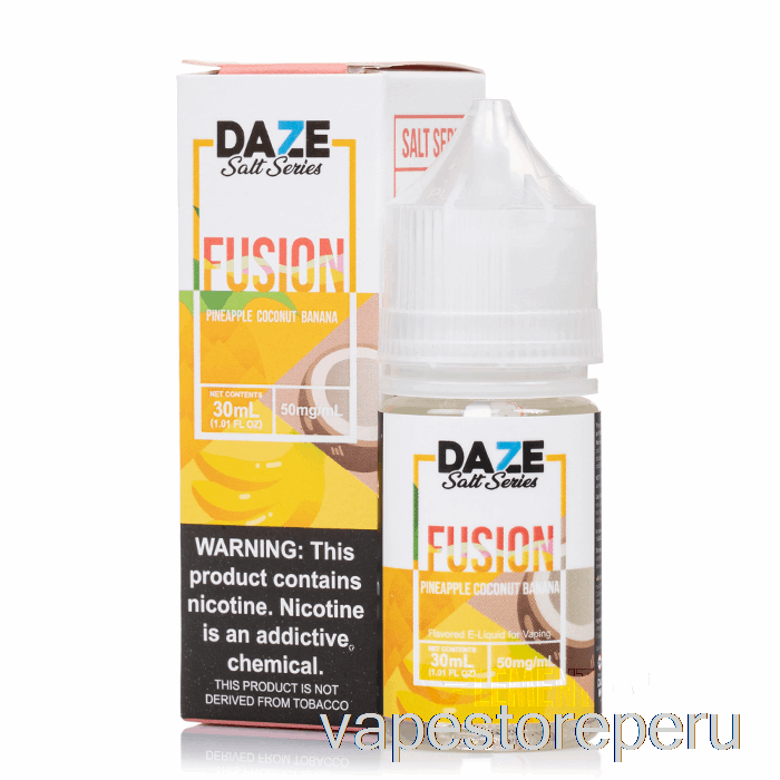 Vape Recargable Piña Coco Plátano - 7 Daze Fusion Salt - 30ml 30mg